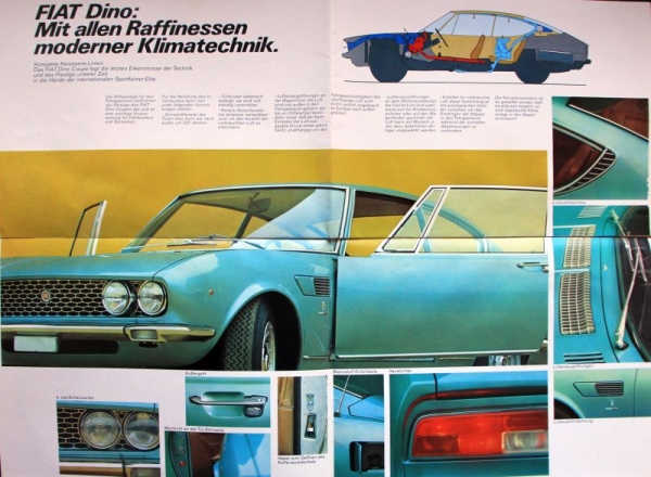 Fiat Dino Coupe Modelprogram 1967 Carbrochure (8385)